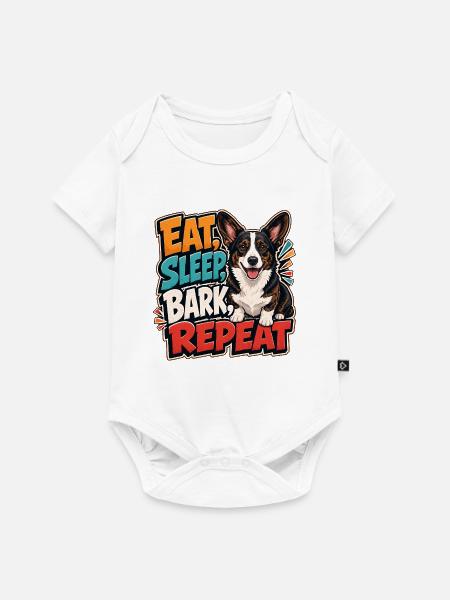 Cardiganwelshcorgi - Baby Premium Kurzarmbody - Weiß