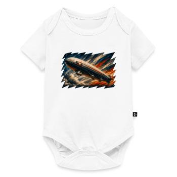 Zeppelin im Art Deco Stil - Baby Premium Kurzarmbody - Weiß - Vorne