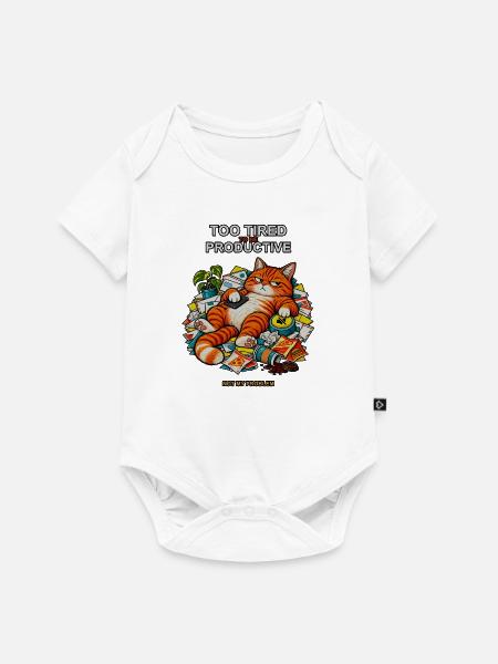 LazyCat VibeWear45 - Baby Premium Kurzarmbody - Weiß