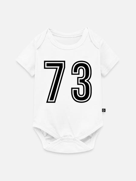 73 Zahl symbol - Baby Premium Kurzarmbody - Weiß