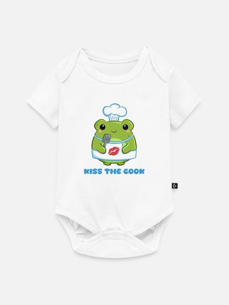 Kochfrosch Küss den Koch - Baby Premium Kurzarmbody - Weiß