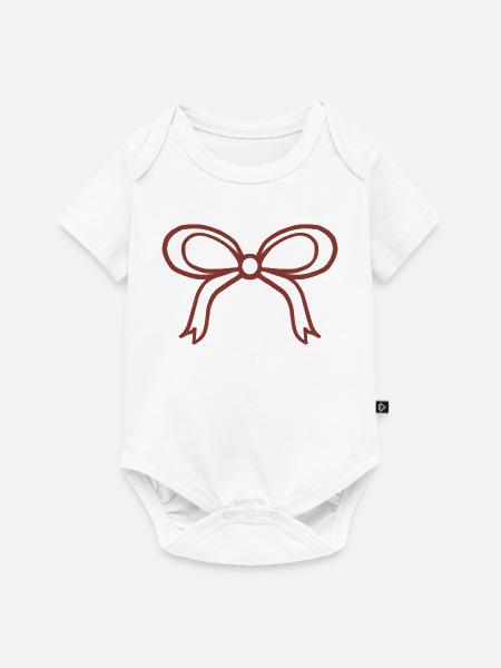 Silhouette der Bandschleife - Baby Premium Kurzarmbody - Weiß