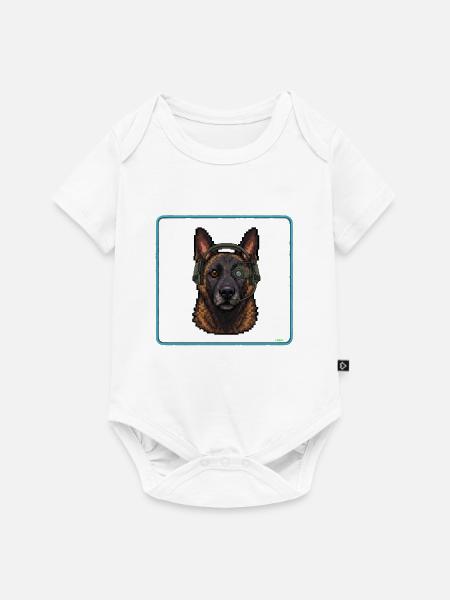 Malinois Ripley Dog 16-Bit - Baby Premium Kurzarmbody - Weiß