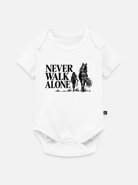 Never Walk Alone Pferd - Baby Premium Kurzarmbody - Weiß