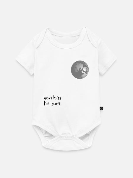 Beziehungssprüche Liebe Mond - Baby Premium Kurzarmbody - Weiß