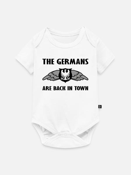 Deutschland und Sachsen Fanshirt - Baby Premium Kurzarmbody - Weiß