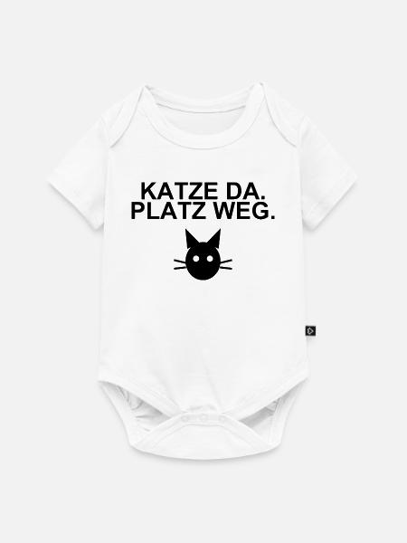 Katze da, Platz weg – Katzenliebe - Baby Premium Kurzarmbody - Weiß