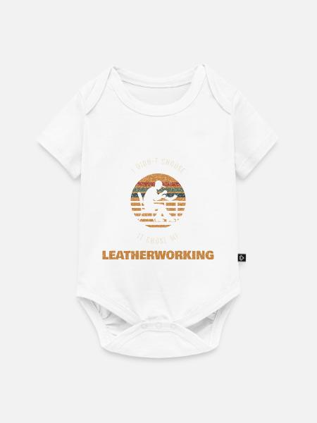 Lustiges Leder Shirt Lederhandwerker Geschenk - Baby Premium Kurzarmbody - Weiß