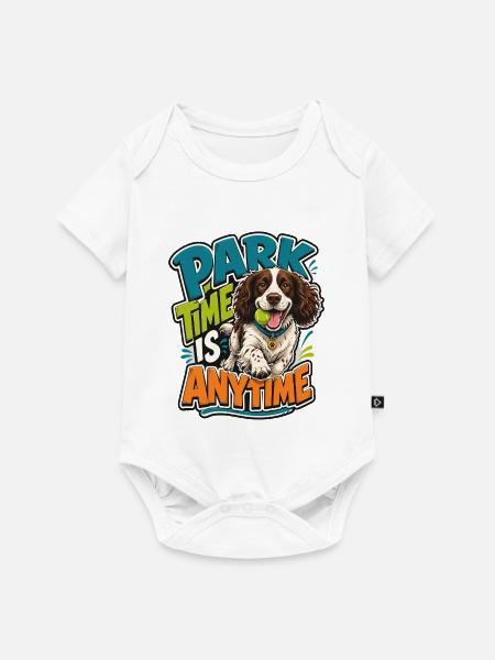 Englischer Springer-Spaniel - Baby Premium Kurzarmbody - Weiß