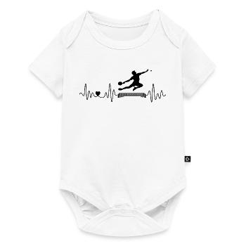 Tischtennis Herzschlag für Ping-Pong Profis - Baby Premium Kurzarmbody - Weiß - Vorne
