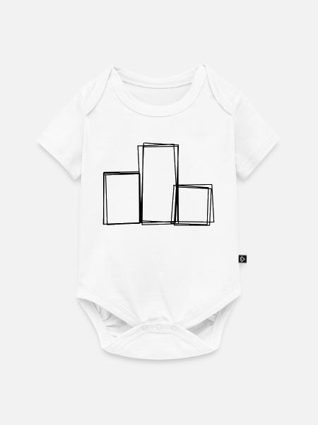 Siegerpodest handgezeichnet - Baby Premium Kurzarmbody - Weiß