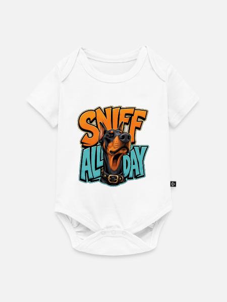 Dobermann - Baby Premium Kurzarmbody - Weiß