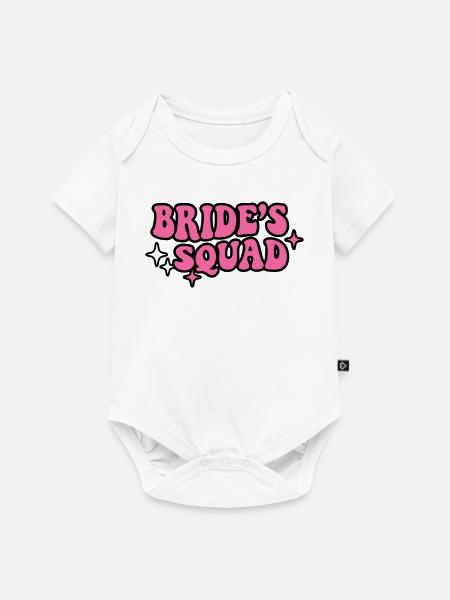 Brides Squad Schriftzug - Baby Premium Kurzarmbody - Weiß