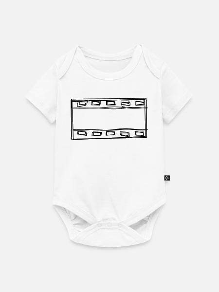 Filmrolle handgezeichnet - Baby Premium Kurzarmbody - Weiß