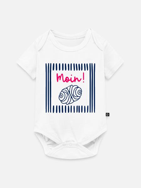 Moin Hamburg Franzbrötchen - Baby Premium Kurzarmbody - Weiß