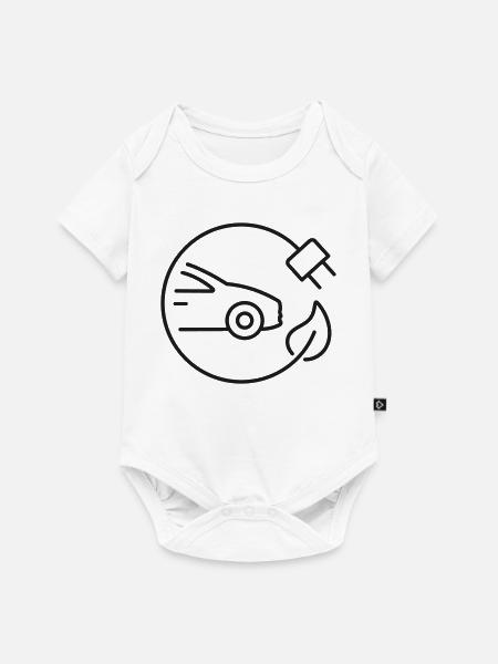 Eco Car Ladeleitung-Symbol - Baby Premium Kurzarmbody - Weiß