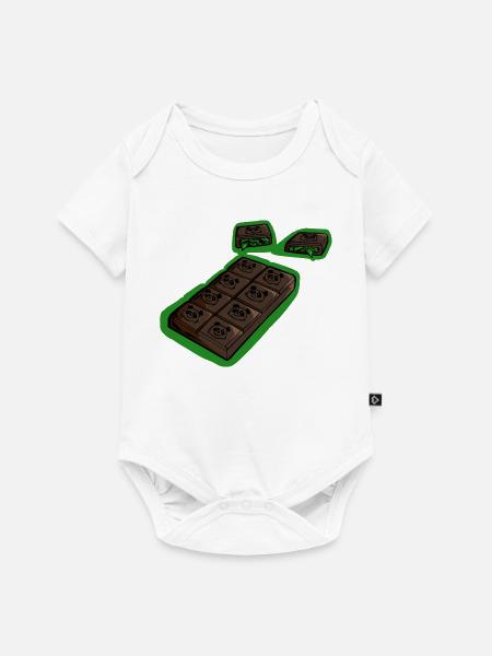 Choco Panda - Baby Premium Kurzarmbody - Weiß