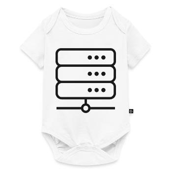 Server-Racklinien-Symbol - Baby Premium Kurzarmbody - Weiß - Vorne