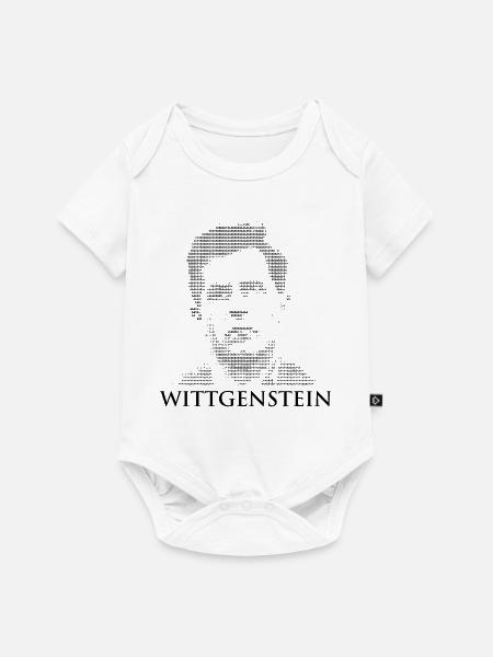 Ludwig Wittgenstein ASCII-Porträt - Baby Premium Kurzarmbody - Weiß