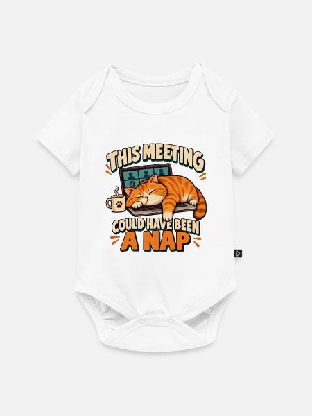 SCHLAFZEIT - Baby Premium Kurzarmbody - Weiß