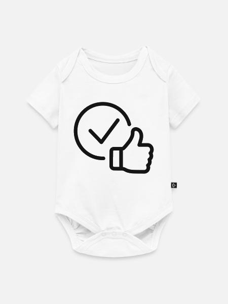 Verifiziertes Genehmigungszeilen-Symbol - Baby Premium Kurzarmbody - Weiß