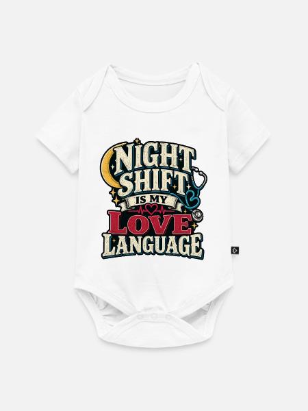 Night Shift Nurse - Baby Premium Kurzarmbody - Weiß