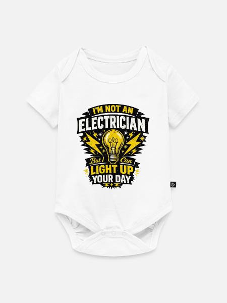 Elektriker Spruch - Elektroniker Elektro Strom - Baby Premium Kurzarmbody - Weiß
