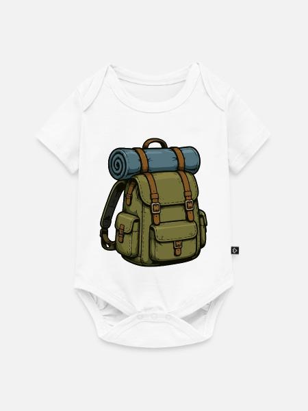 rucksack - Baby Premium Kurzarmbody - Weiß