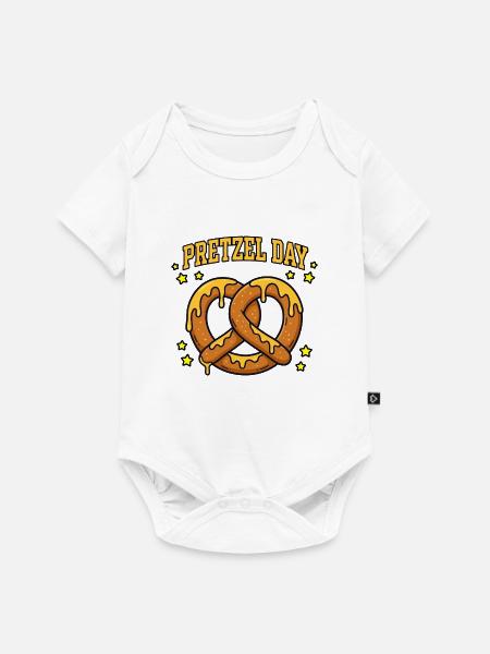 Büro-Humor – Brezeltag - Baby Premium Kurzarmbody - Weiß