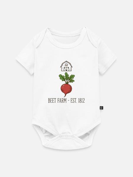 Büro-Humor – Rübenfarm - Baby Premium Kurzarmbody - Weiß