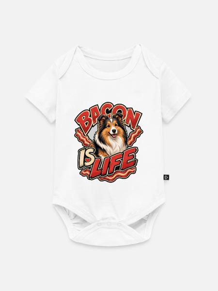 Shetland Shepherd - Baby Premium Kurzarmbody - Weiß