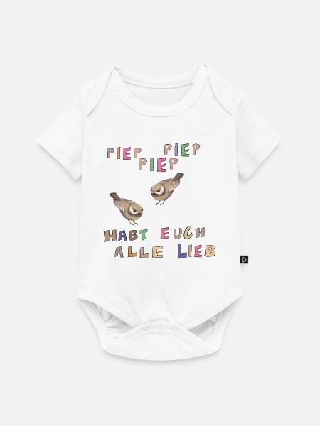 Piep Piep Piep - Baby Premium Kurzarmbody - Weiß