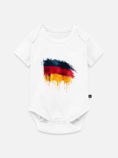German flag - Baby Premium Kurzarmbody - Weiß