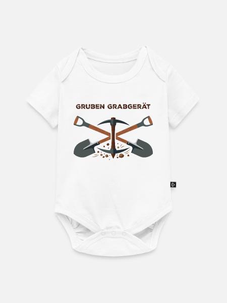 Gruben Grabgerät Bergbau Emblem - Baby Premium Kurzarmbody - Weiß