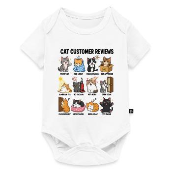  Katze Kundenbewertungen Lustiger Purrfect Kawaii - Baby Premium Kurzarmbody - Weiß - Vorne