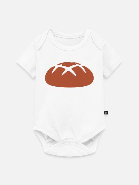 Brotlaib Kruste Logo - Baby Premium Kurzarmbody - Weiß