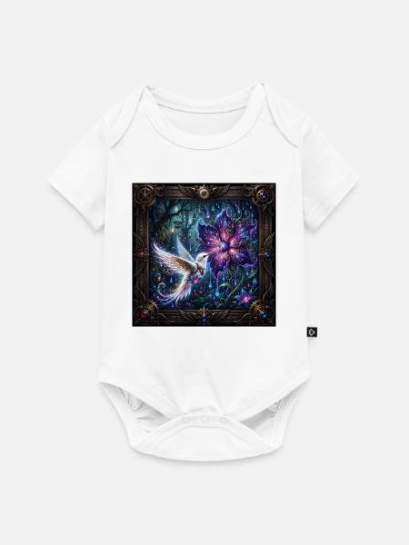 Verzauberter Steampunk-Kolibri - Baby Premium Kurzarmbody - Weiß