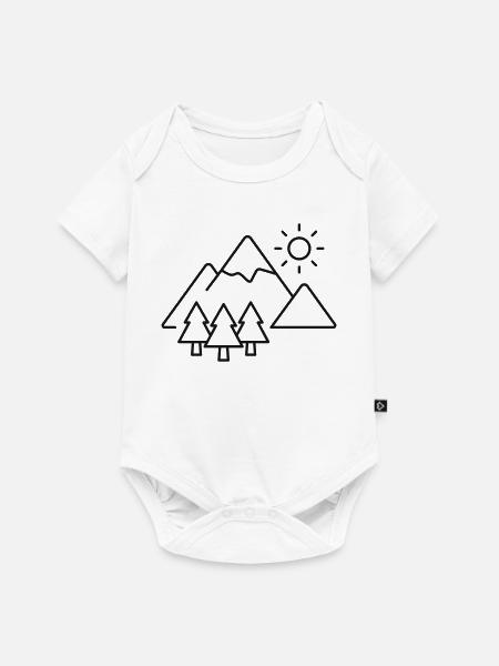 Symbol der Bergwaldlinie - Baby Premium Kurzarmbody - Weiß