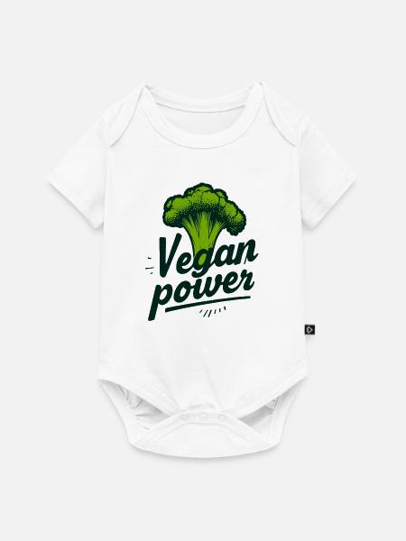 Vegan Power - Baby Premium Kurzarmbody - Weiß