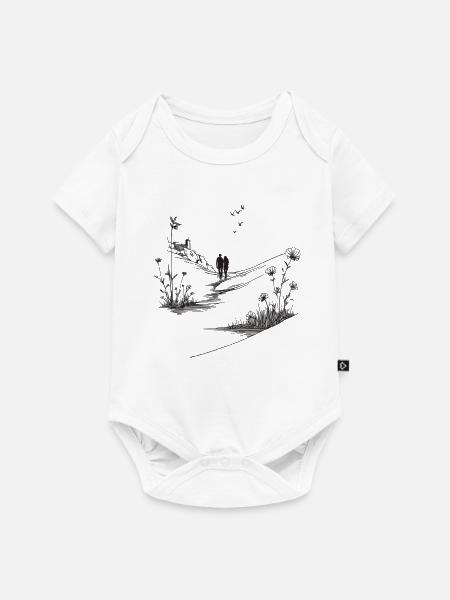 Couple hike - Baby Premium Kurzarmbody - Weiß