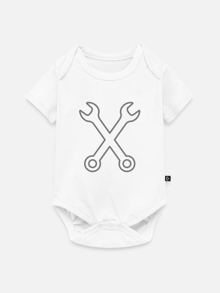 Schraubenschlüssel - Baby Premium Kurzarmbody - Weiß