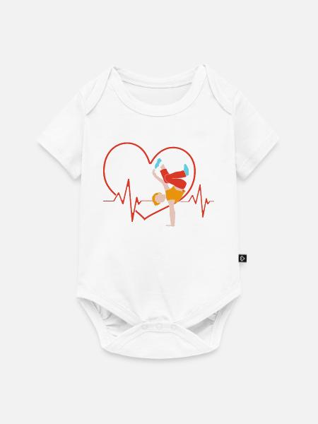 Breakdance - Baby Premium Kurzarmbody - Weiß