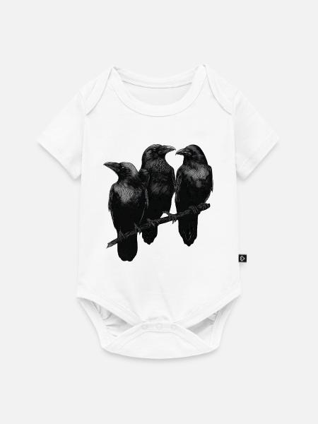 Raben - Baby Premium Kurzarmbody - Weiß