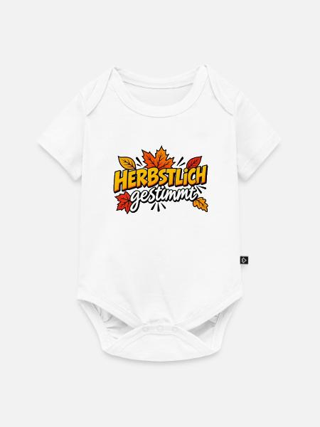 Herbstlich gestimmt - Baby Premium Kurzarmbody - Weiß