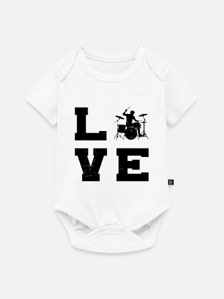 Geschenkidee für den Percussionisten mit Drumming - Baby Premium Kurzarmbody - Weiß