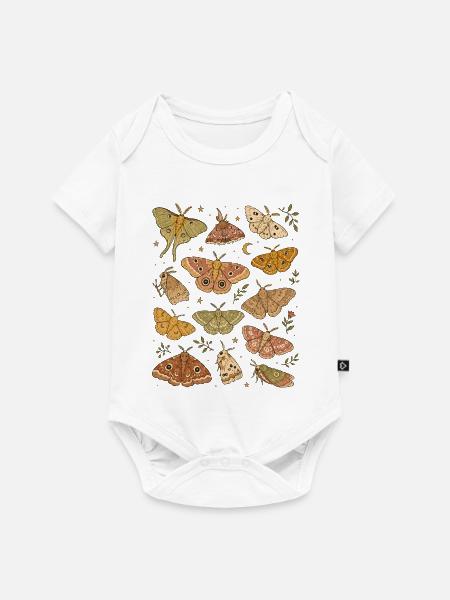 Nachtfalter | Motten & Naturkunde - Baby Premium Kurzarmbody - Weiß