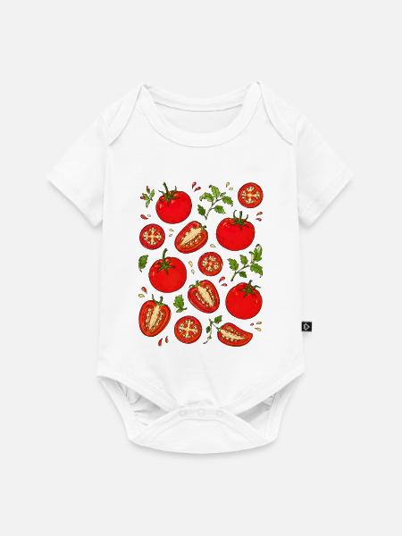 Tomaten | Gemüse Garten & Ernte - Baby Premium Kurzarmbody - Weiß