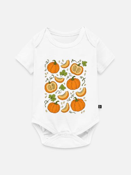 Kürbisse | Herbst Gemüse & Ernte - Baby Premium Kurzarmbody - Weiß