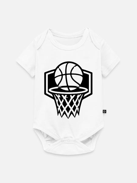 Basketball Korb Symbol - Baby Premium Kurzarmbody - Weiß