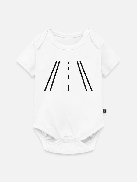Straßenlinien-Symbol - Baby Premium Kurzarmbody - Weiß